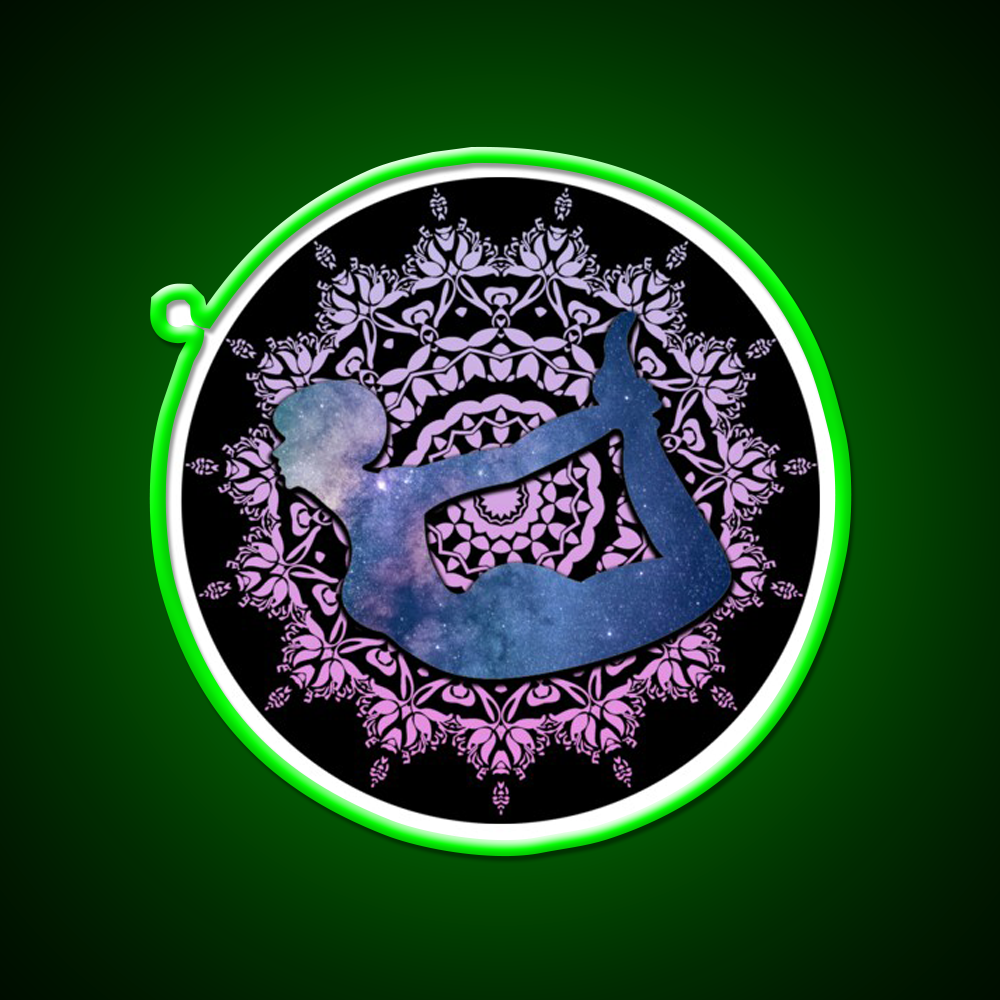 Bow Yoga Led Neon Sign For Wellness Space Rgb Color