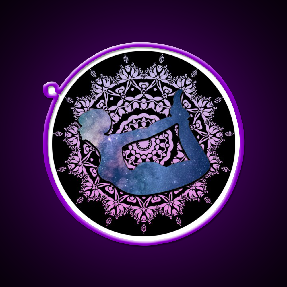 Bow Yoga Led Neon Sign For Wellness Space Rgb Color