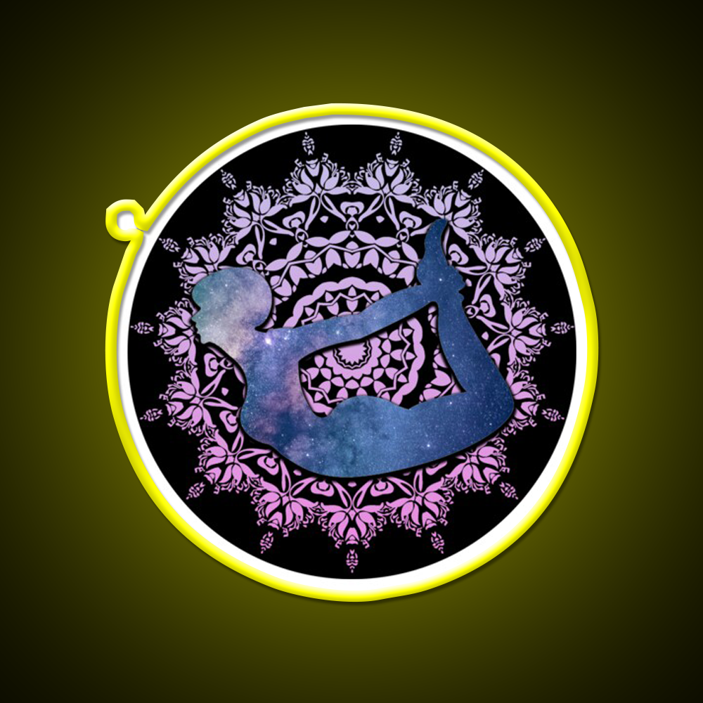 Bow Yoga Led Neon Sign For Wellness Space Rgb Color