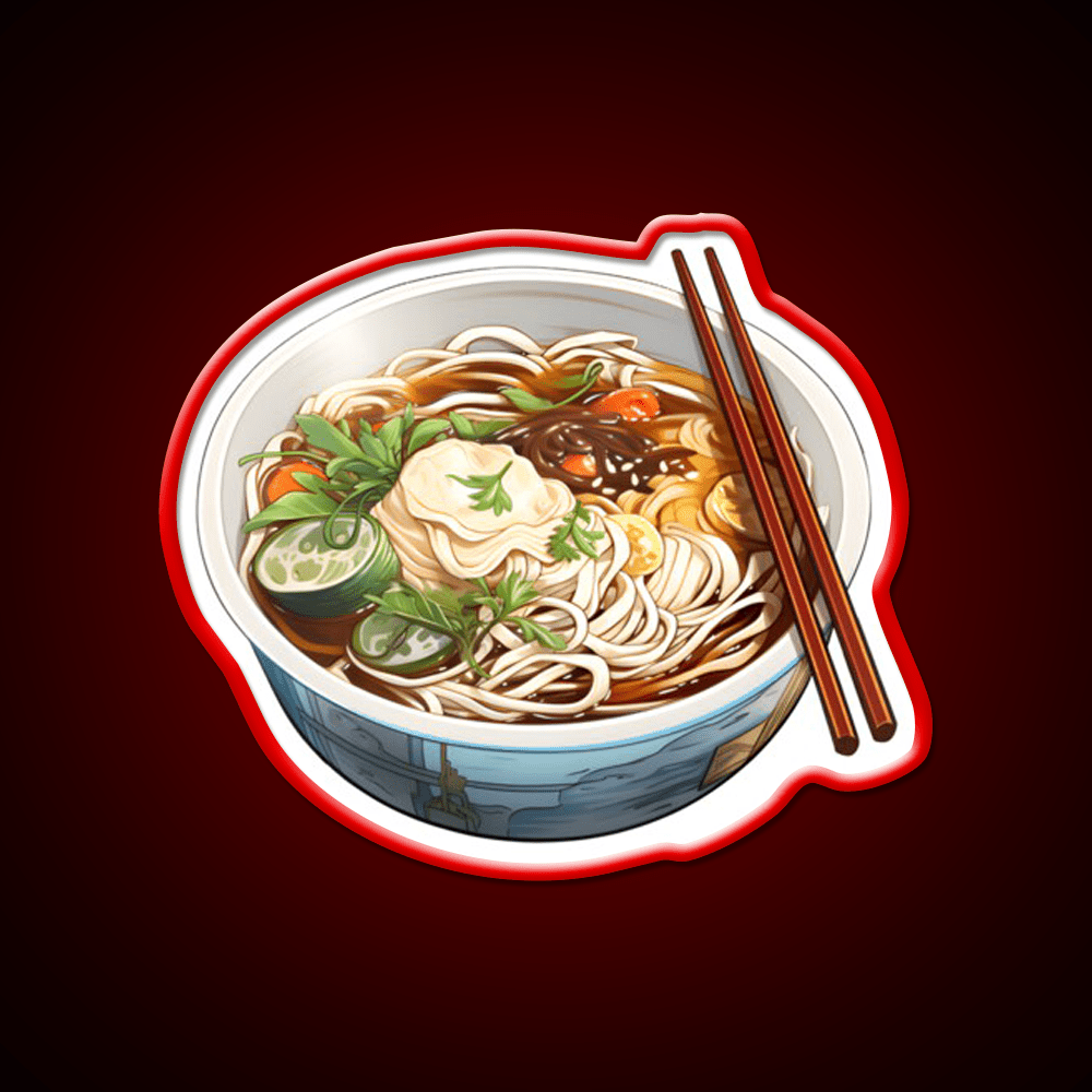 Bowl Of Chinese Noodles Led Neon Sign Chinese Food Rgb Color - Shineneon