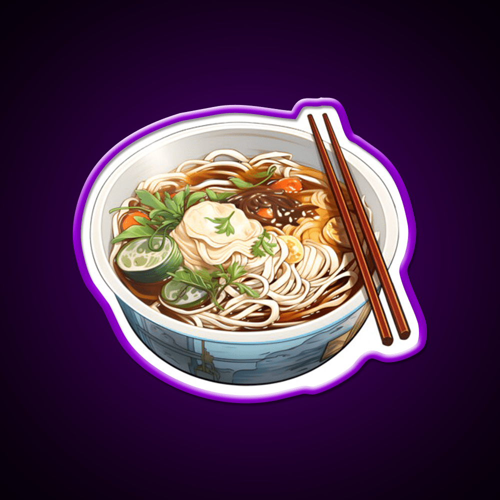 Bowl Of Chinese Noodles Led Neon Sign Chinese Food Rgb Color - Shineneon
