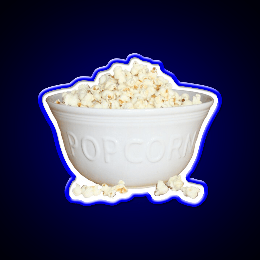 Bowl Of Popcorn Snack Food Led Neon Sign Rgb Color - Shineneon