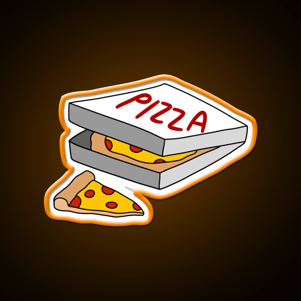 Box Full Of Pizza Fast Food Led Neon Sign For Burger Place Rgb Color - Shineneon