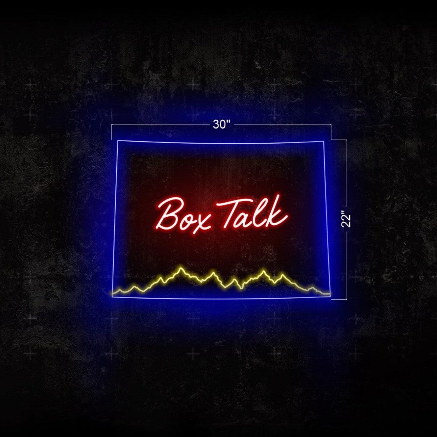 Box Talk Tri-Color Led Neon Sign For Cafe Bar Studio Decor | Shineneon