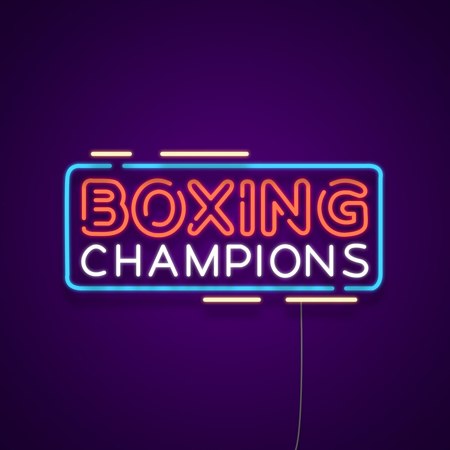 Boxing Champions Led Neon Signs Wall Art Led Light Sports | Shineneon