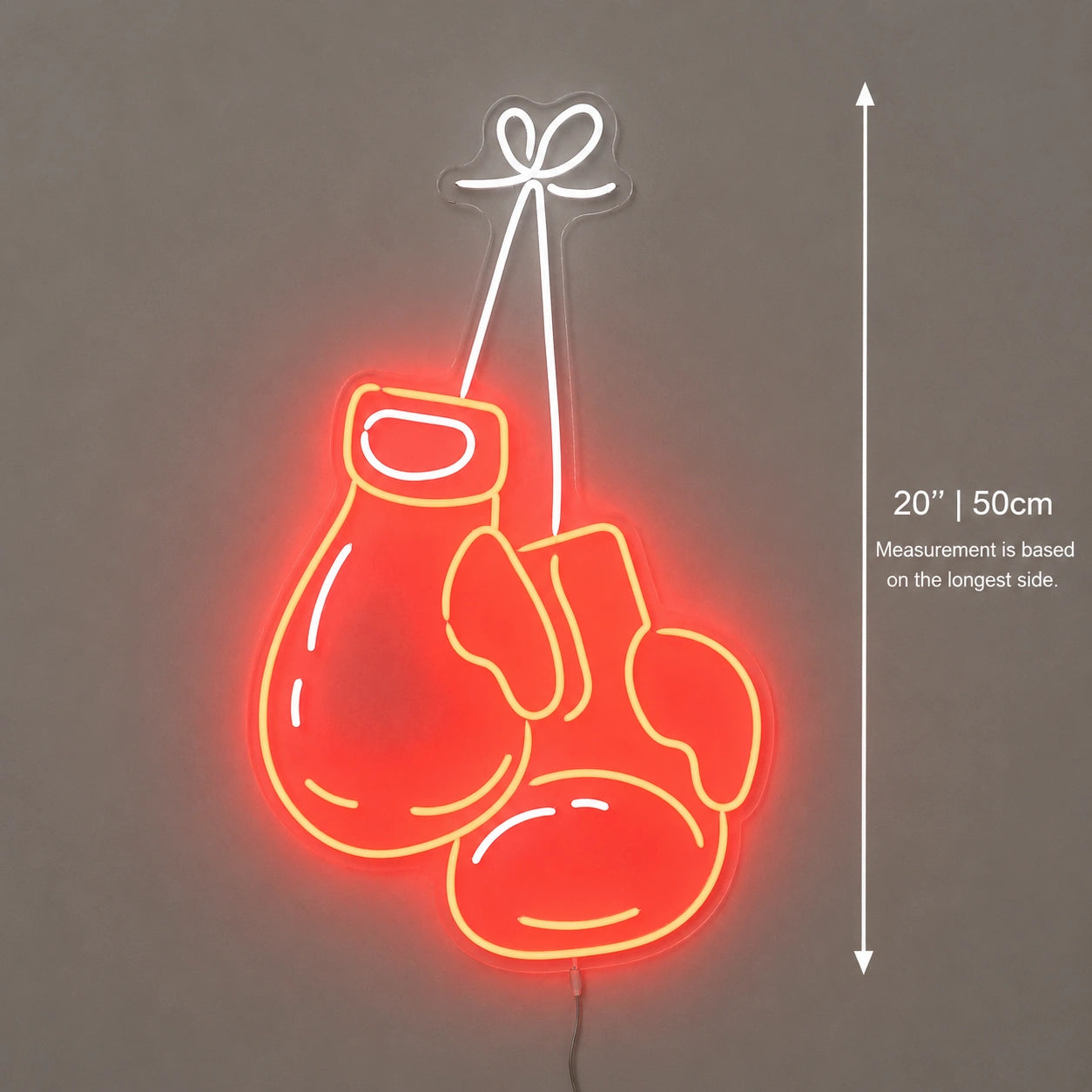 Boxing Gloves Bow Neon Sign LED Neon Sign size image