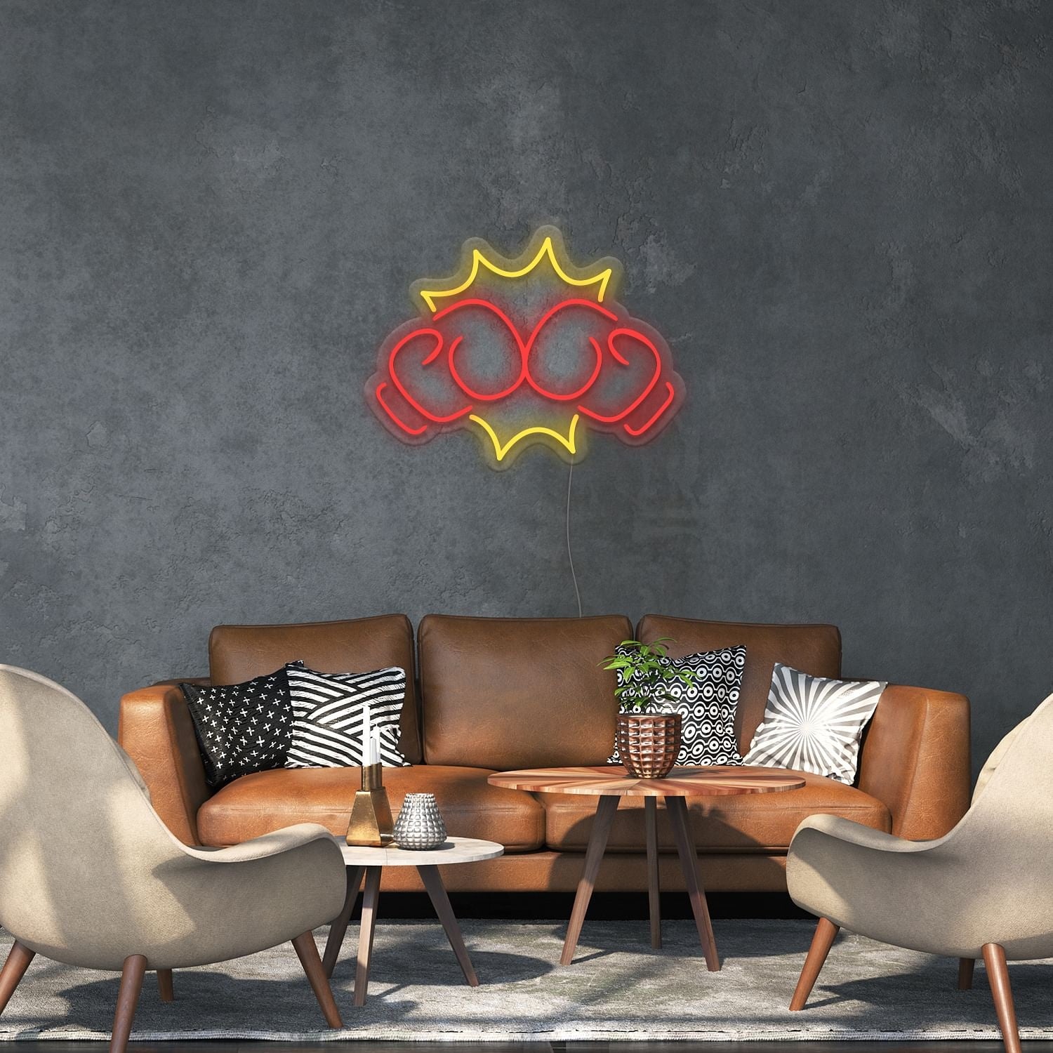 Boxing Punch Led Neon Signs Wall Art Led Light | Shineneon