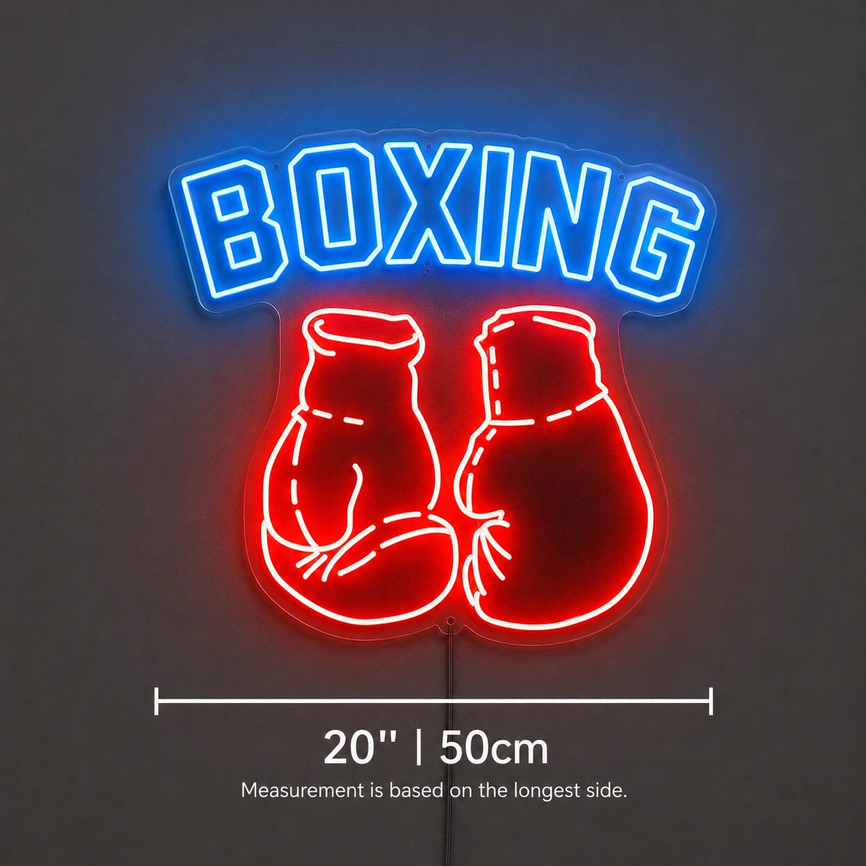 Boxing Room Gloves Neon Sign LED Neon Sign size image