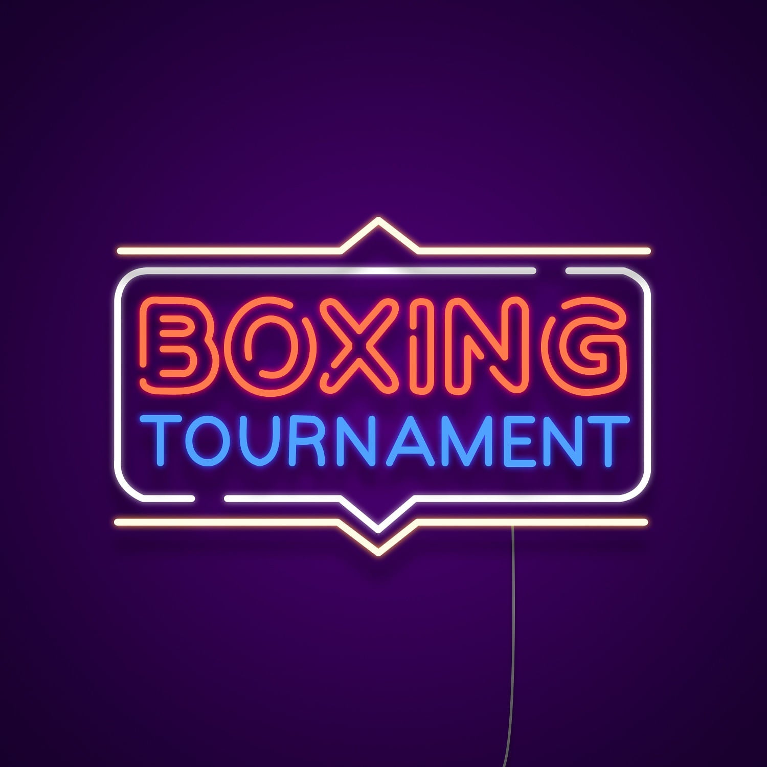 Boxing Tournament Led Neon Signs Wall Art Led Light Sports | Shineneon