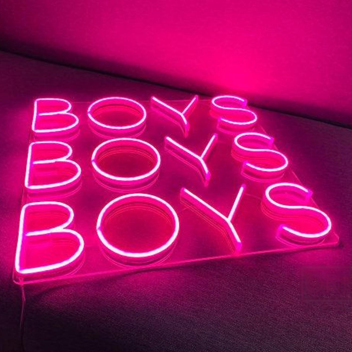 Boys Boys Boys Led Neon Sign Bedroom Wall Decor | Shineneon