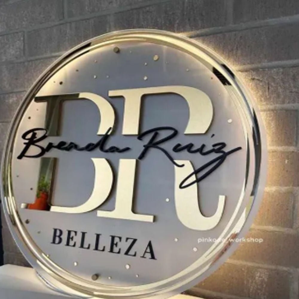 Br Belleza Acrylic Business Logo Sign - Shineneon