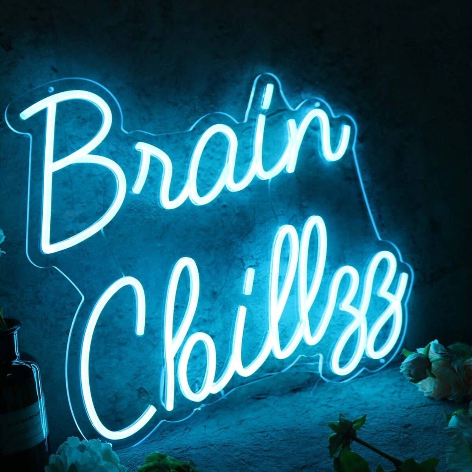 Brain Chillzz Blue Led Neon Sign - Shineneon