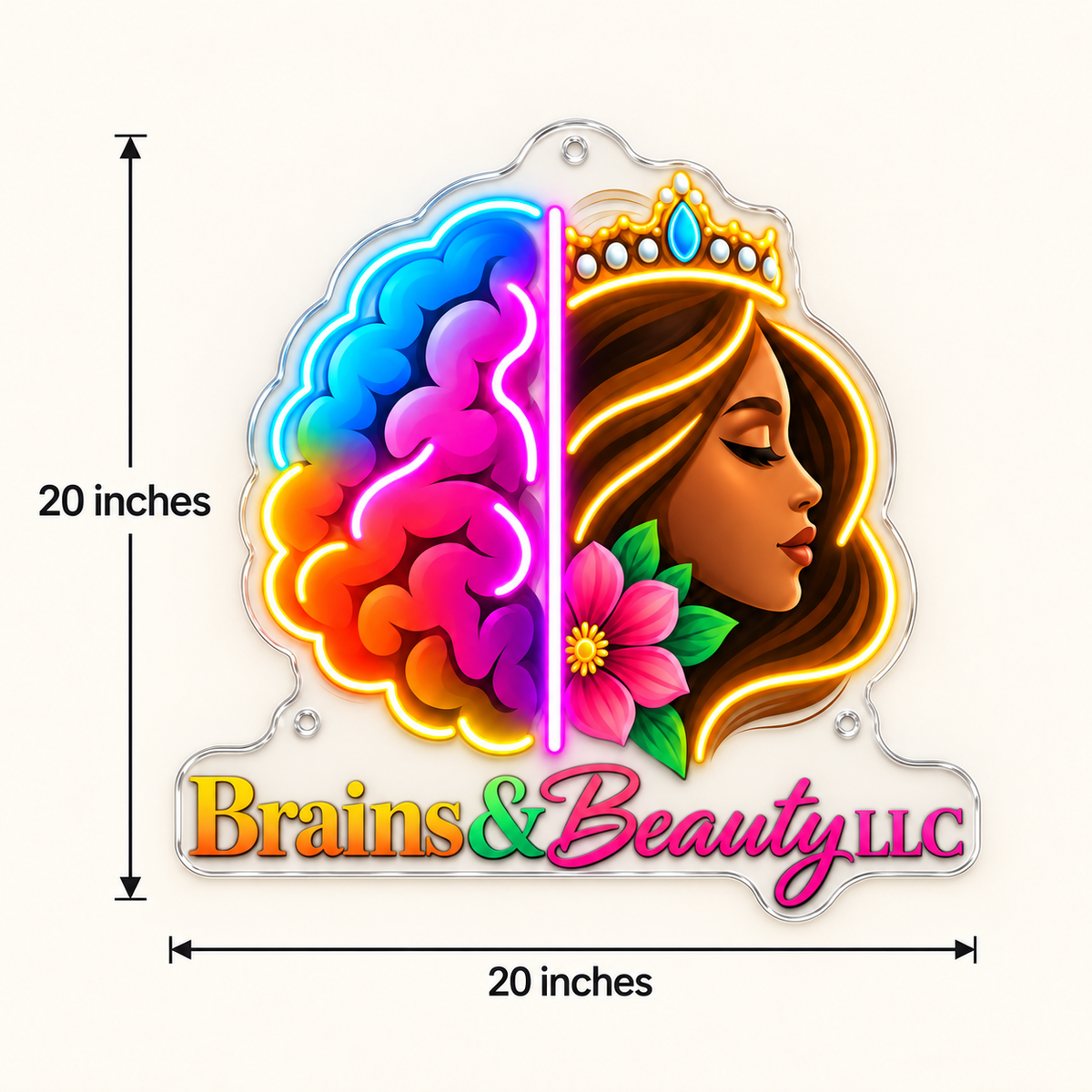 Brains&Beauty Custom Neon Sign