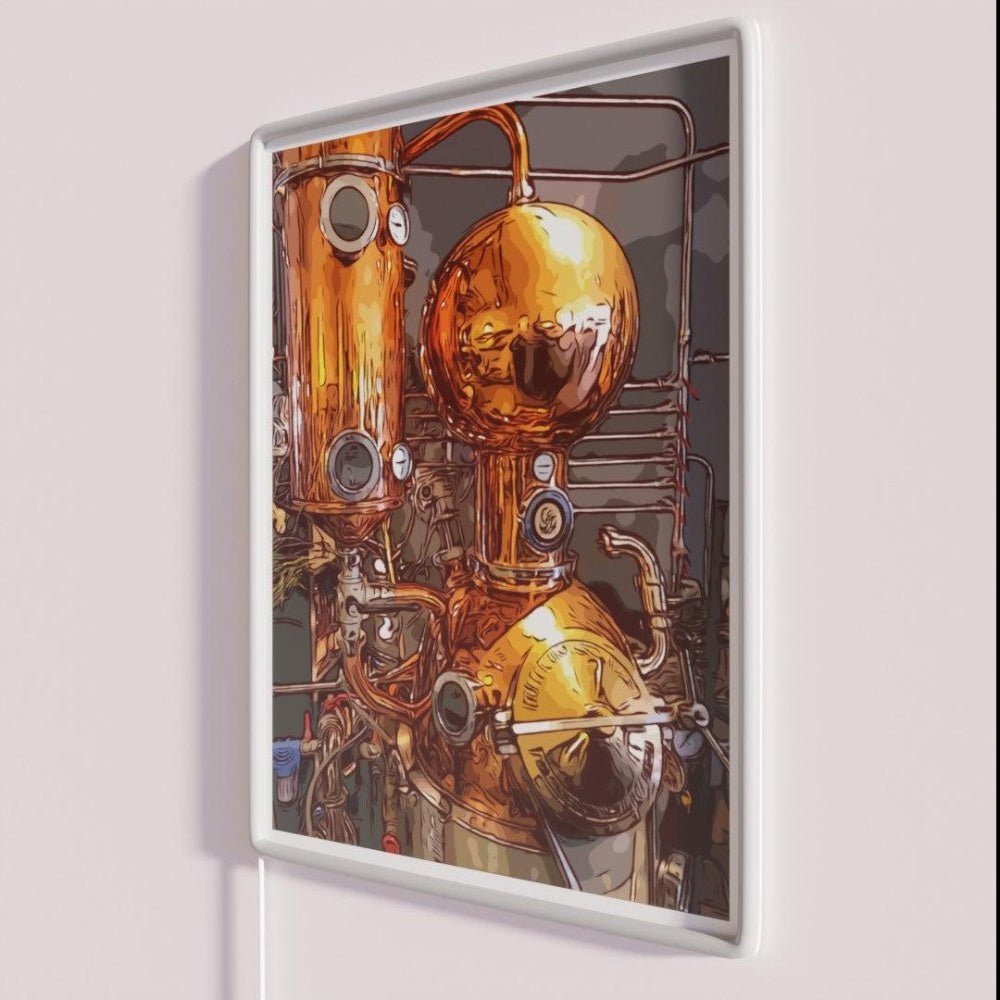 Brass And Copper Steampunk Looking Distillery Rgb Led Neon Sign - Shineneon