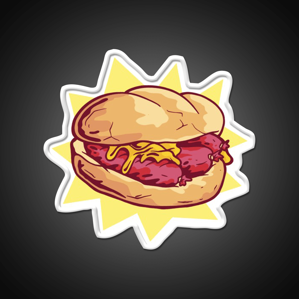 Bratwurst Fast Food Led Neon Sign For Burger Place Rgb Color - Shineneon