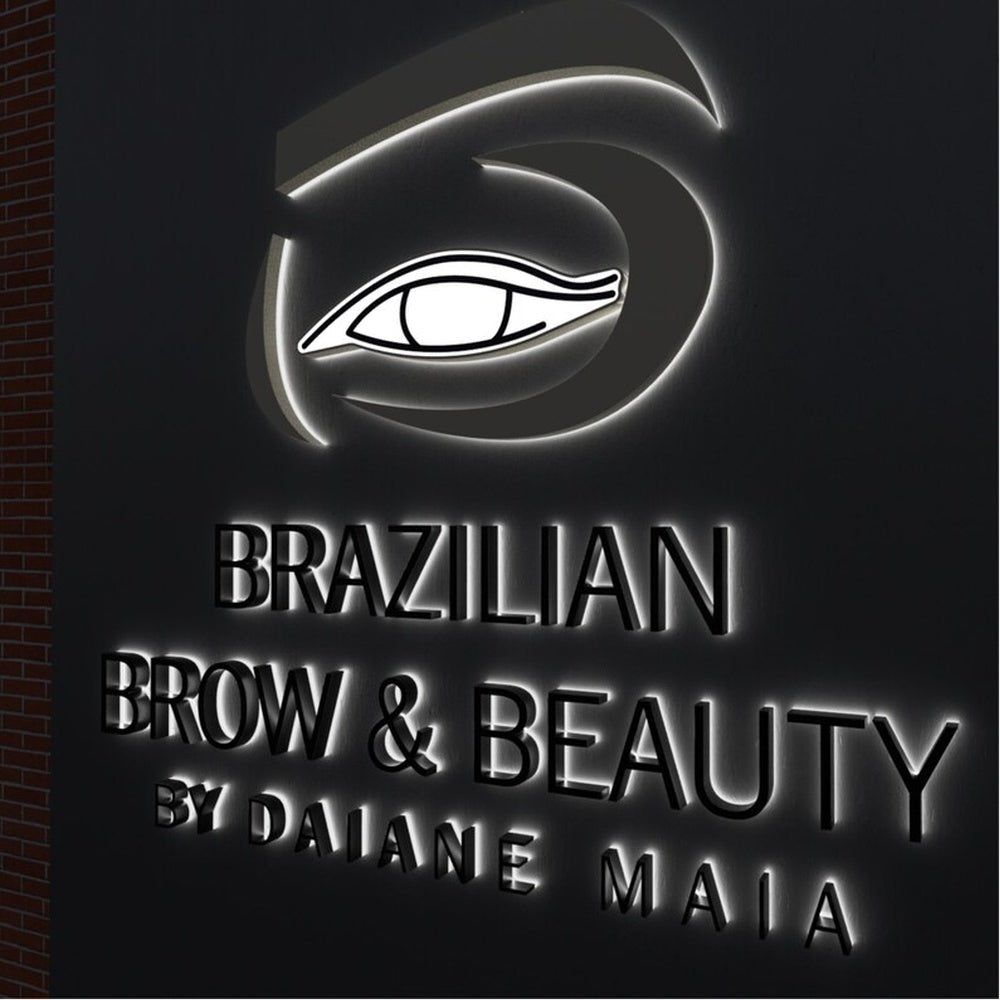 Brazilian Brow Beauty By Daiane Maia 3D Backlit Channel Letters Led Light Sign - Shineneon
