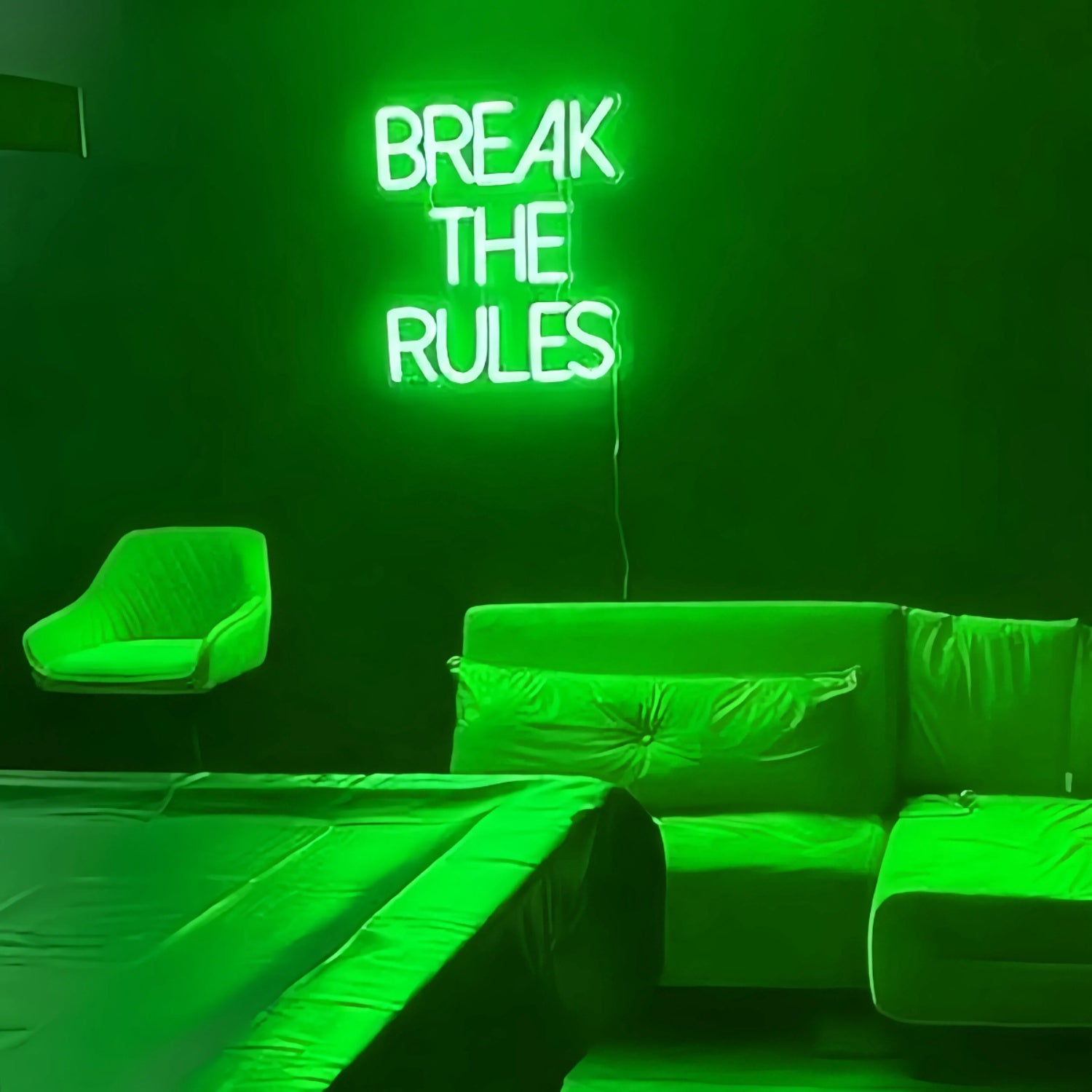 Break The Rules Neon Art Encouraging Rebellion And Individuality | Shineneon