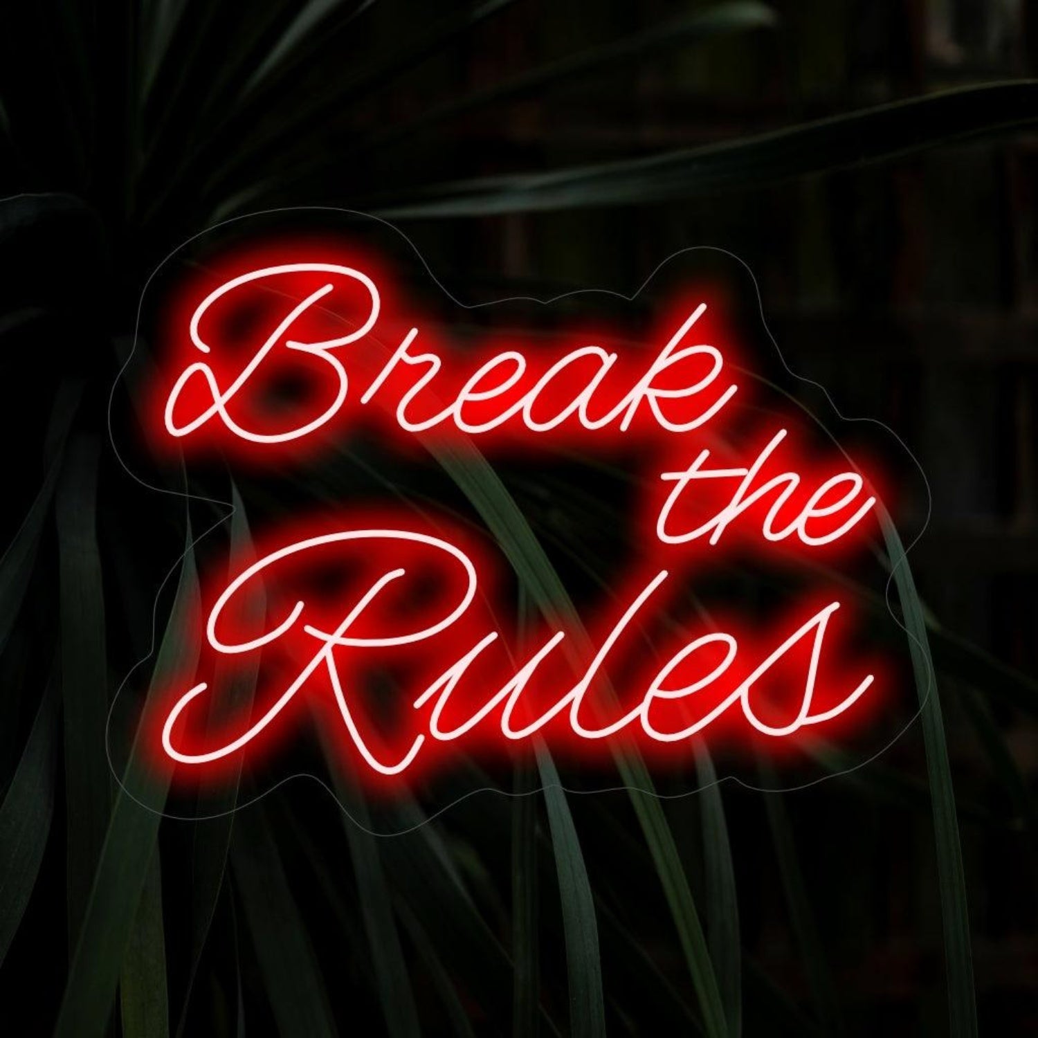 Break The Rules Red Led Neon Sign For Bars Studios Home Decor | Shineneon