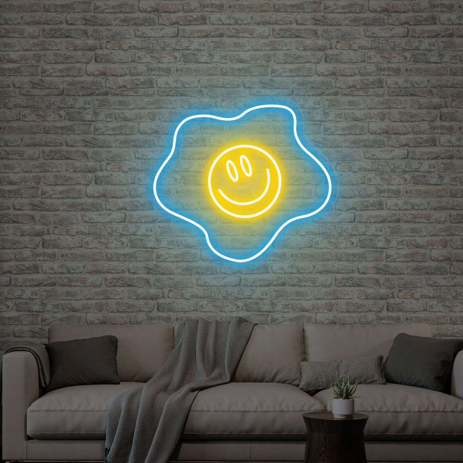 Breakfast Nook With The Fried Egg Neon Sign Smile Cute Wall Led Neon Sign | Shineneon