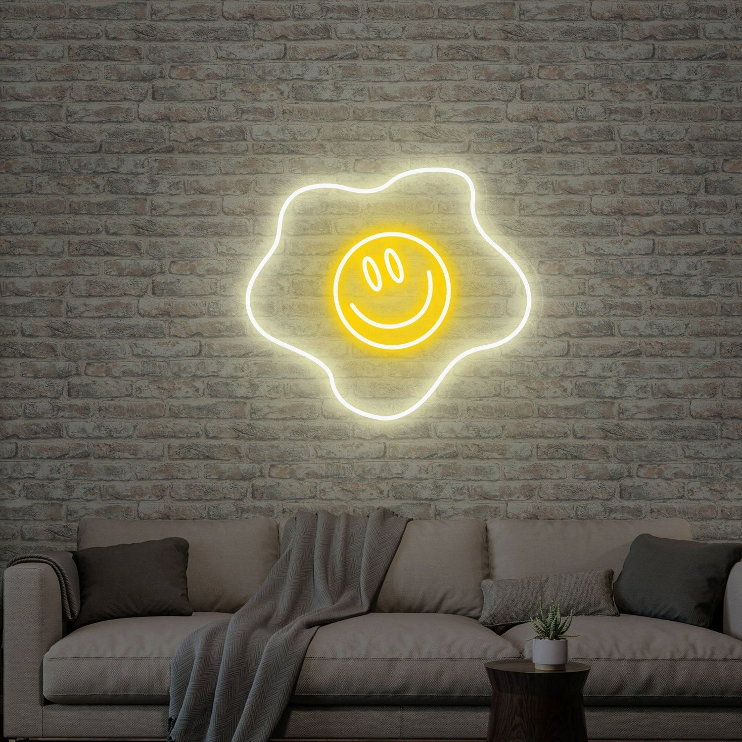 Breakfast Nook With The Fried Egg Neon Sign Smile Cute Wall Led Neon Sign | Shineneon