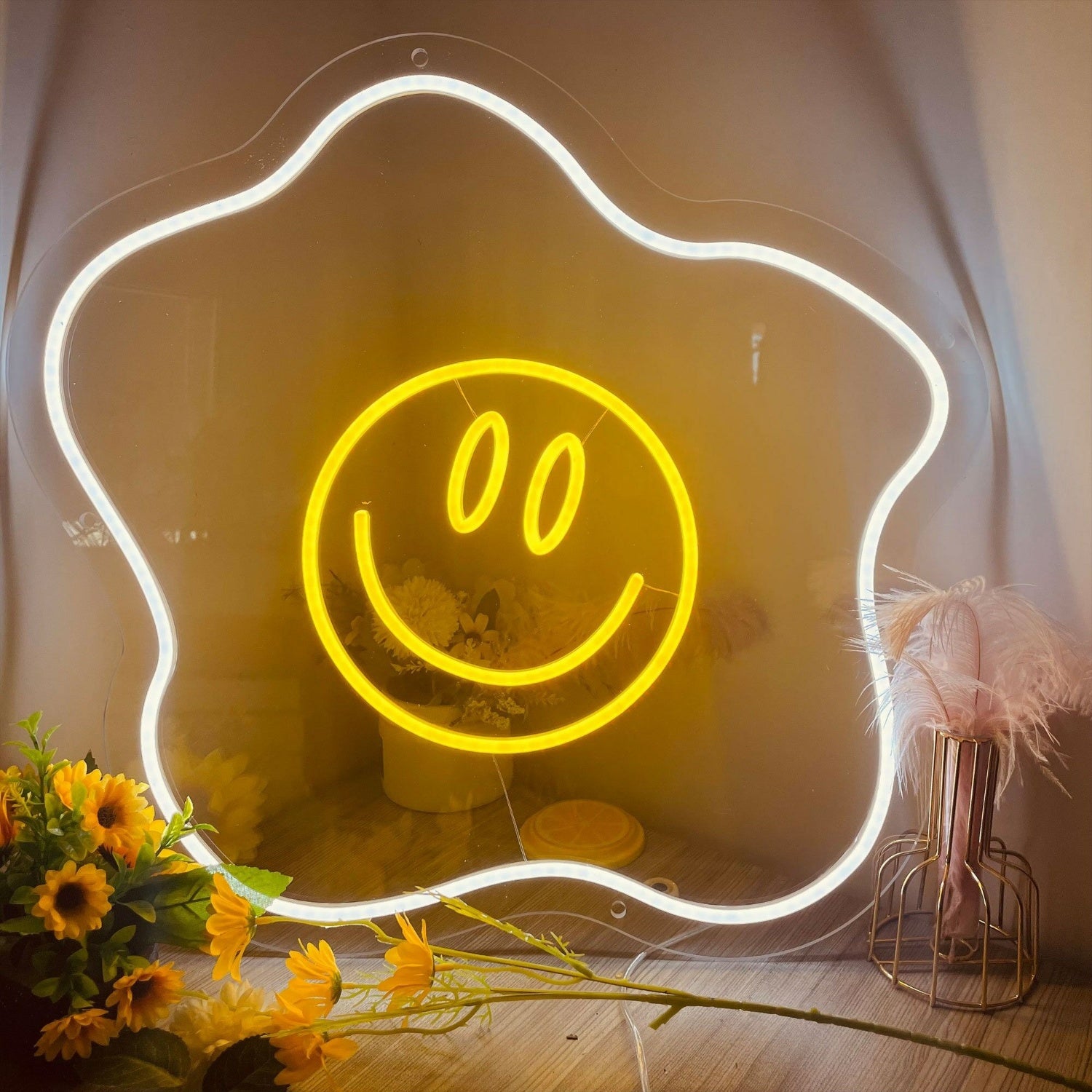 Breakfast Nook With The Fried Egg Neon Sign Smile Cute Wall Led Neon Sign | Shineneon