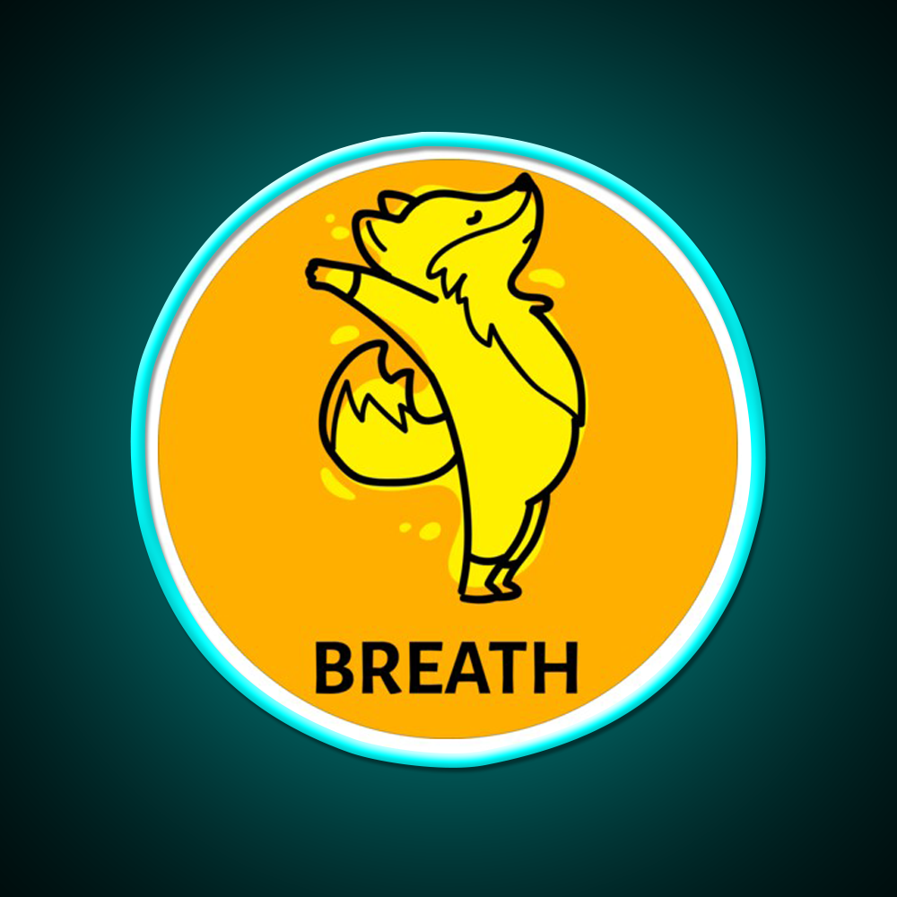 Breath Yoga Led Neon Sign For Wellness Space Rgb Color