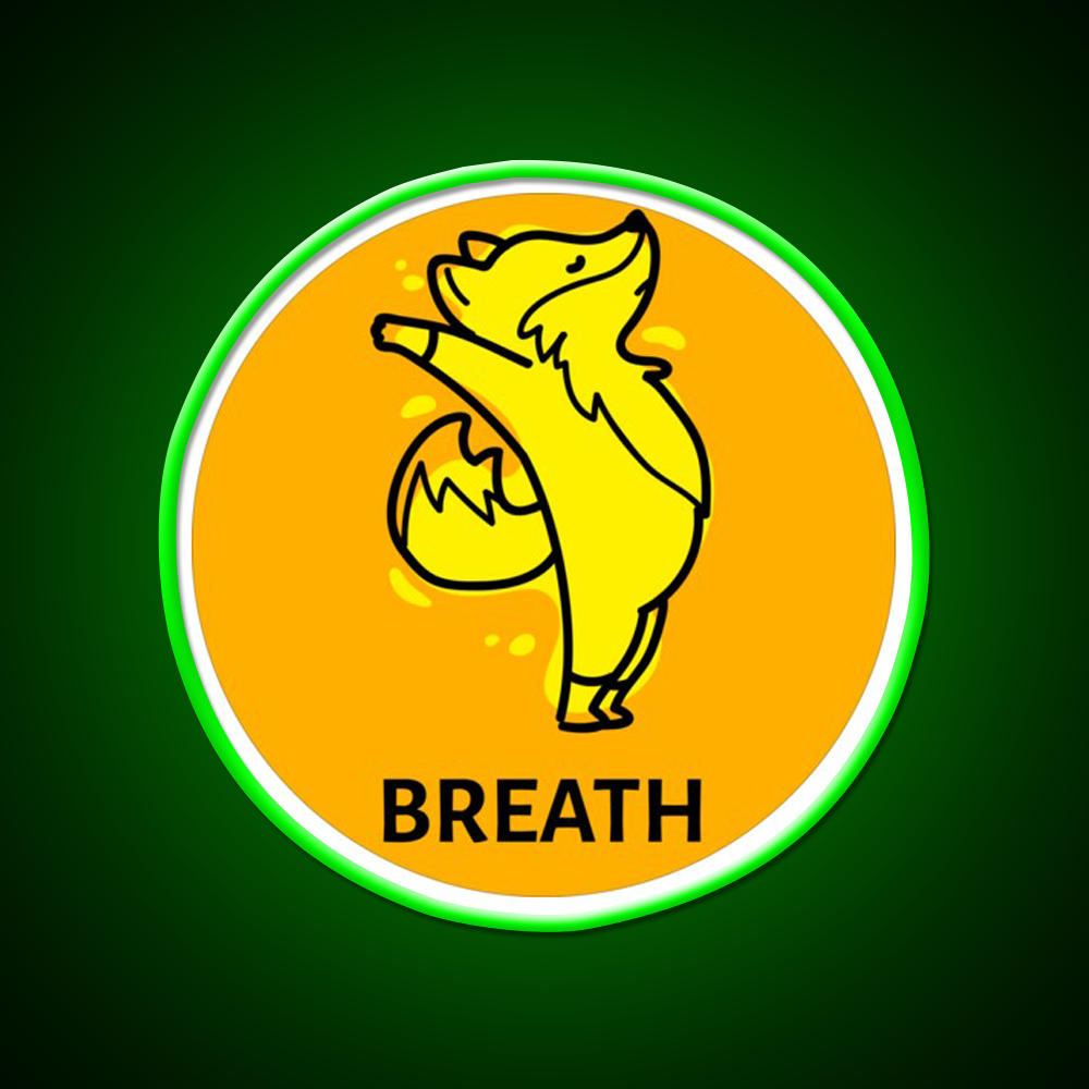Breath Yoga Led Neon Sign For Wellness Space Rgb Color