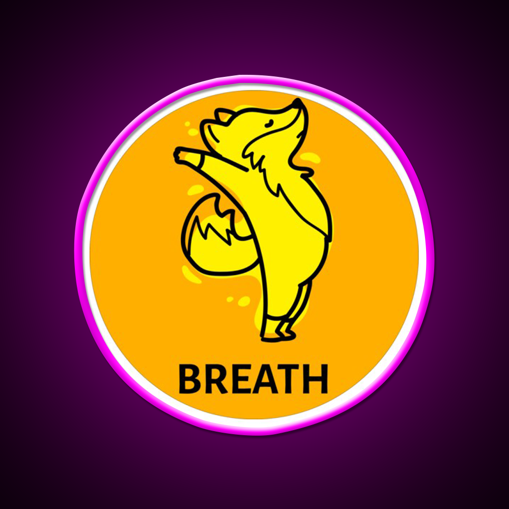 Breath Yoga Led Neon Sign For Wellness Space Rgb Color