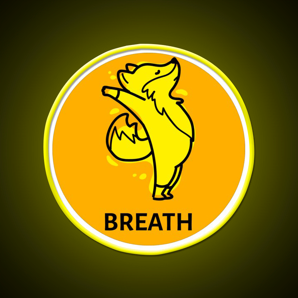 Breath Yoga Led Neon Sign For Wellness Space Rgb Color
