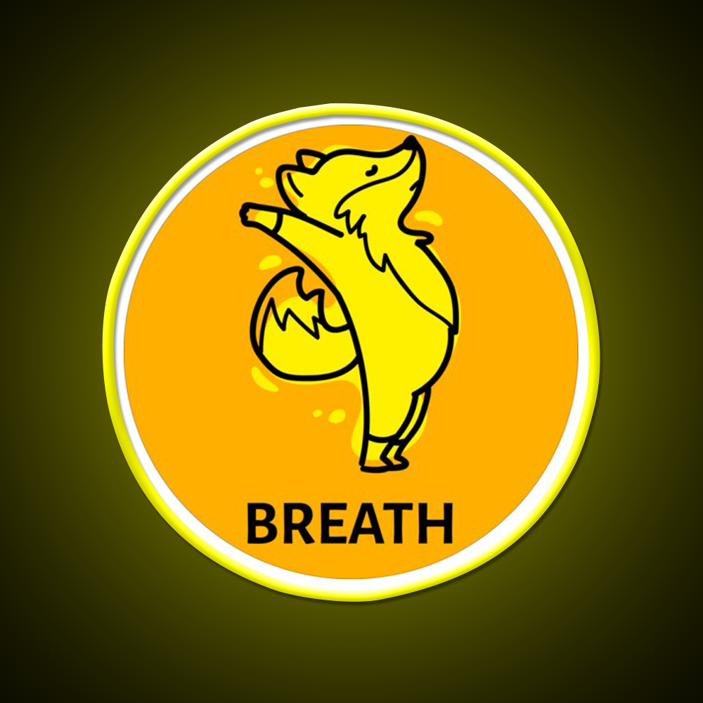 Breath Yoga Led Neon Sign For Wellness Space Rgb Color
