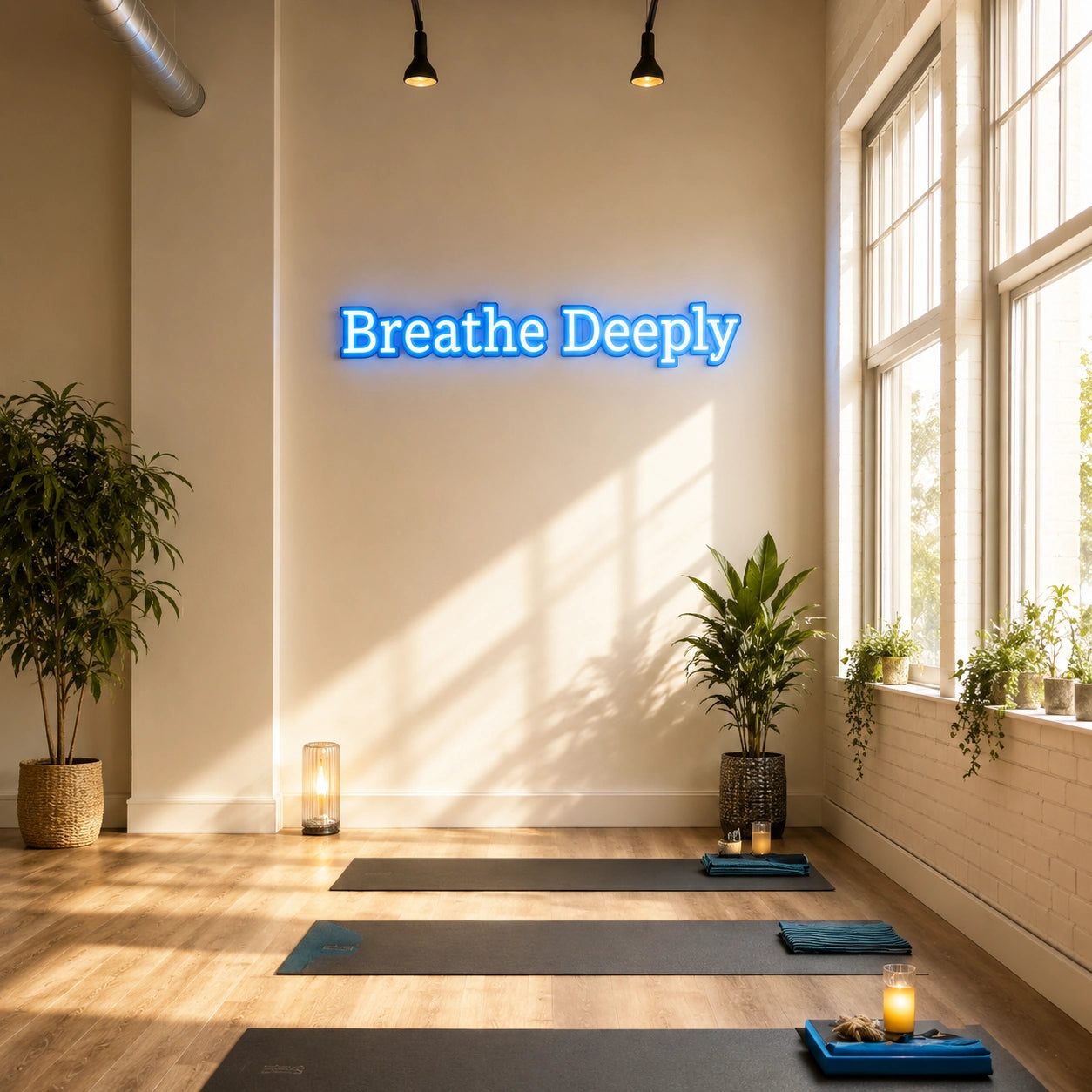 Breathe Deeply LED Neon Sign - 01 Original Product Image
