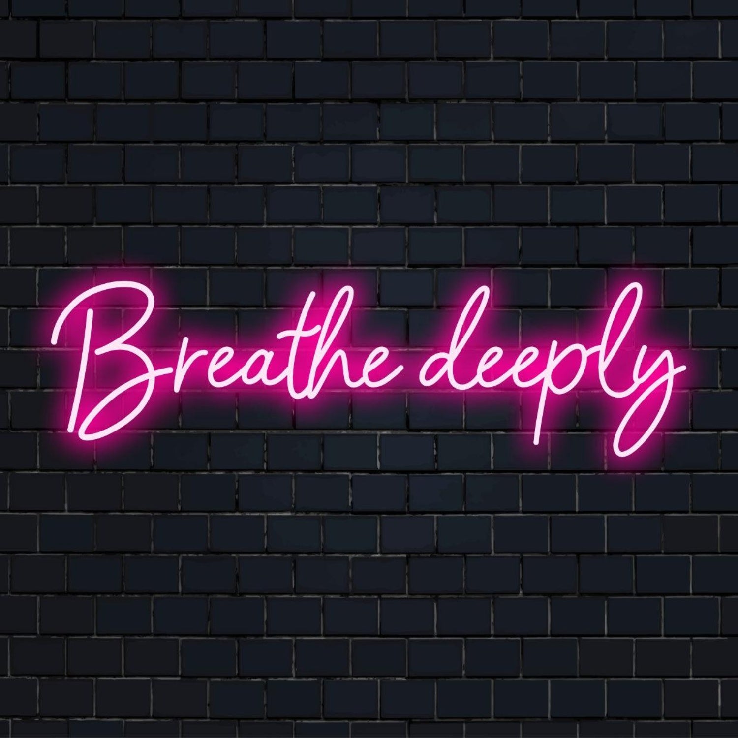 Breathe Deeply Pink Glow Led Neon Sign For Yoga Studios Relaxing Spaces | Shineneon