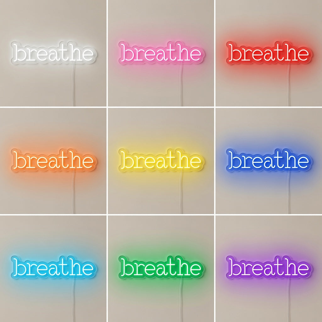 Breathe LED Neon Sign Home Decor - 05 Color Grid