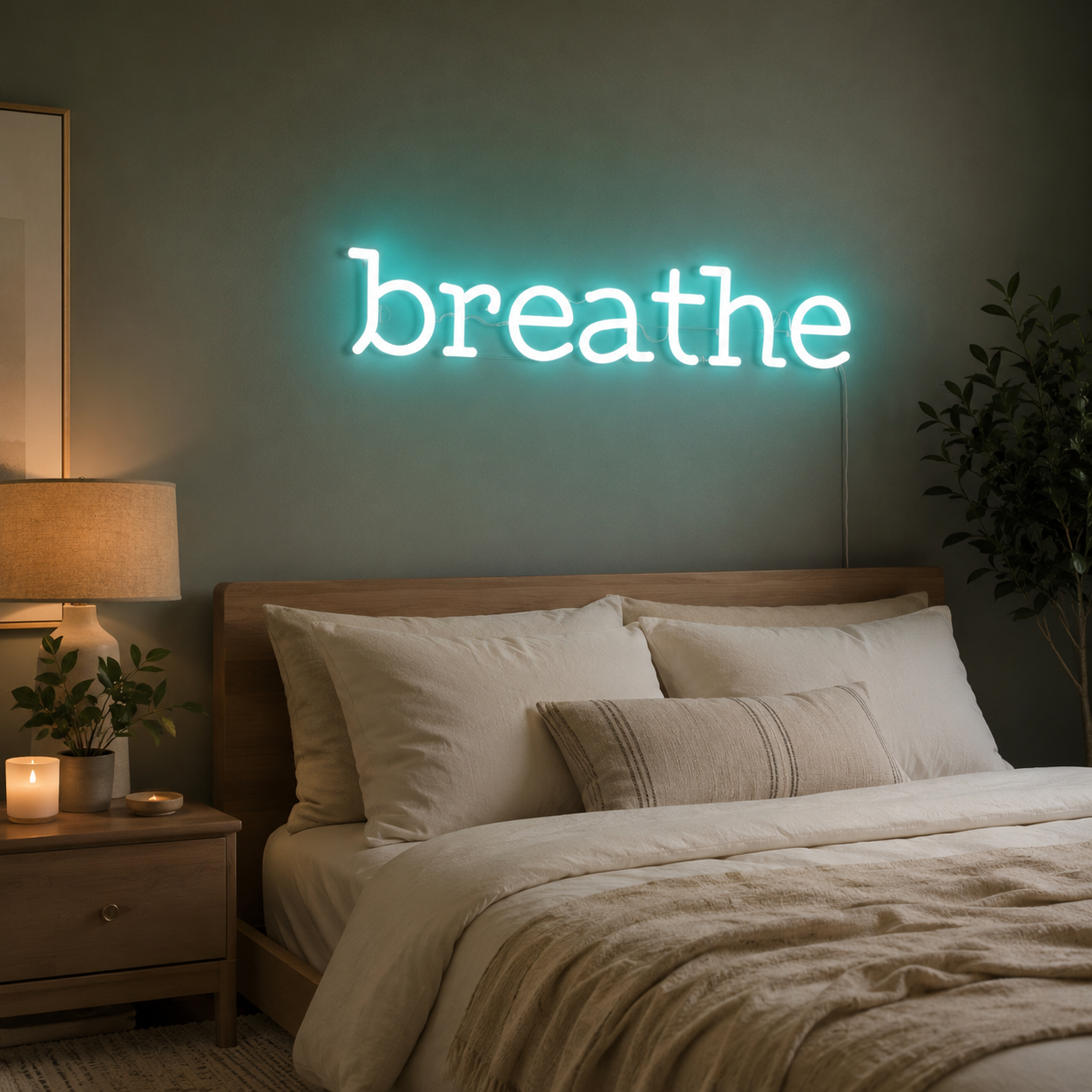 Breathe Room Decor LED Neon Sign - 03 Real Lifestyle Scene