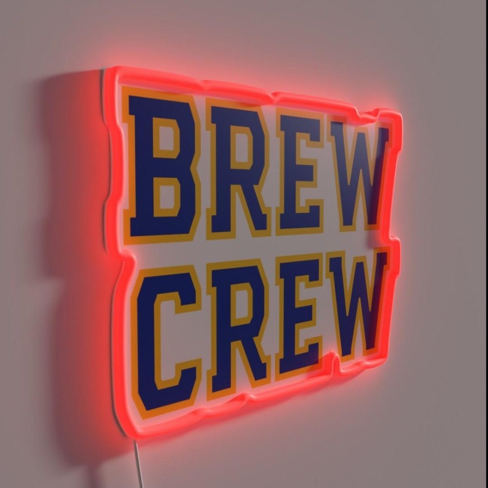 Brew Crew White 3 Rgb Led Neon Sign - Shineneon