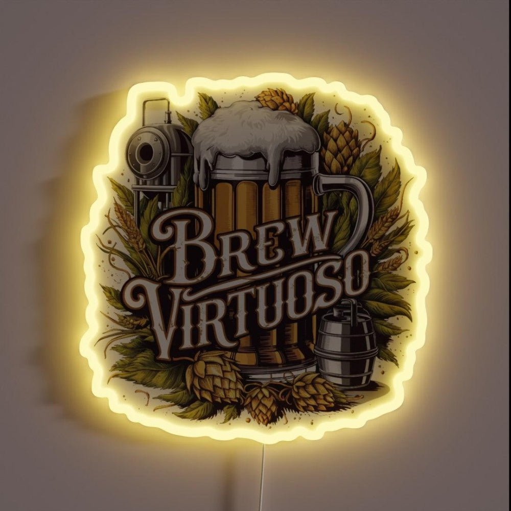 Brew Virtuoso Beer Brewing Rgb Led Neon Sign - Shineneon