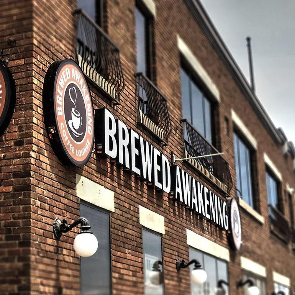 Brewed Awakening 3D Frontlit Letters Metal Led Sign