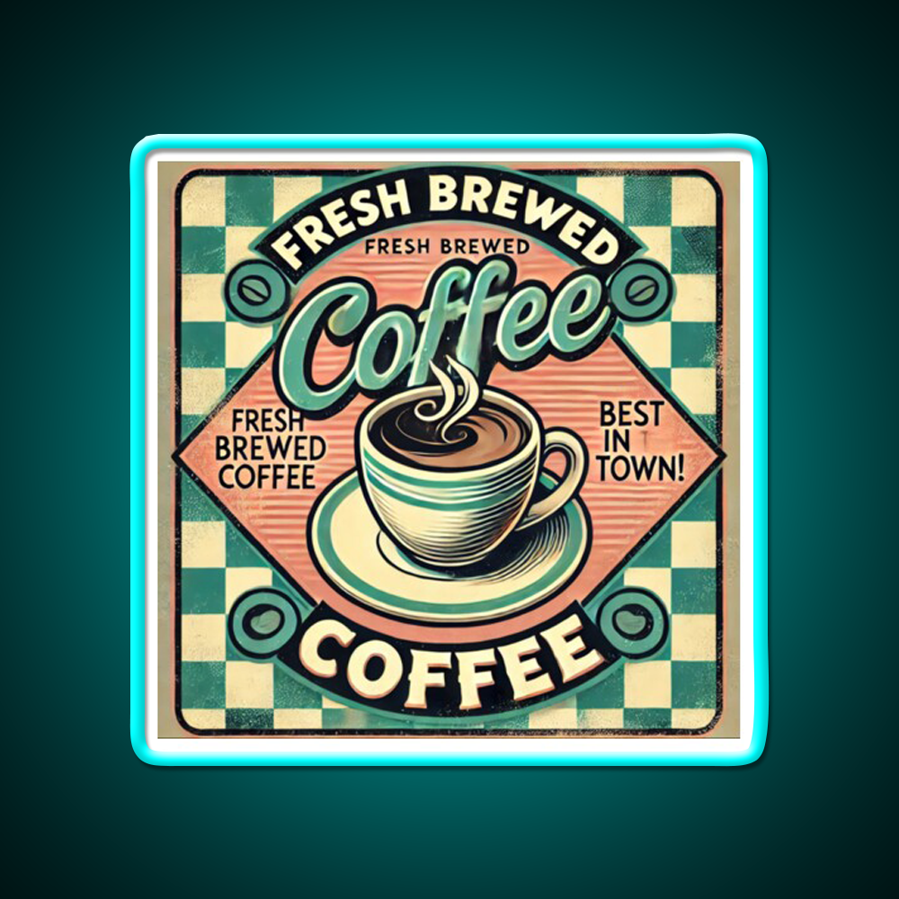 Brewed To Perfection Cafe Led Neon Sign Espresso Bar Art Rgb Color
