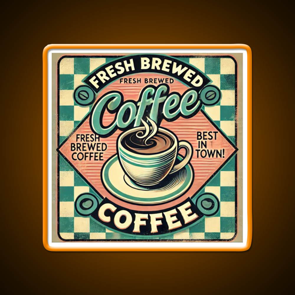 Brewed To Perfection Cafe Led Neon Sign Espresso Bar Art Rgb Color