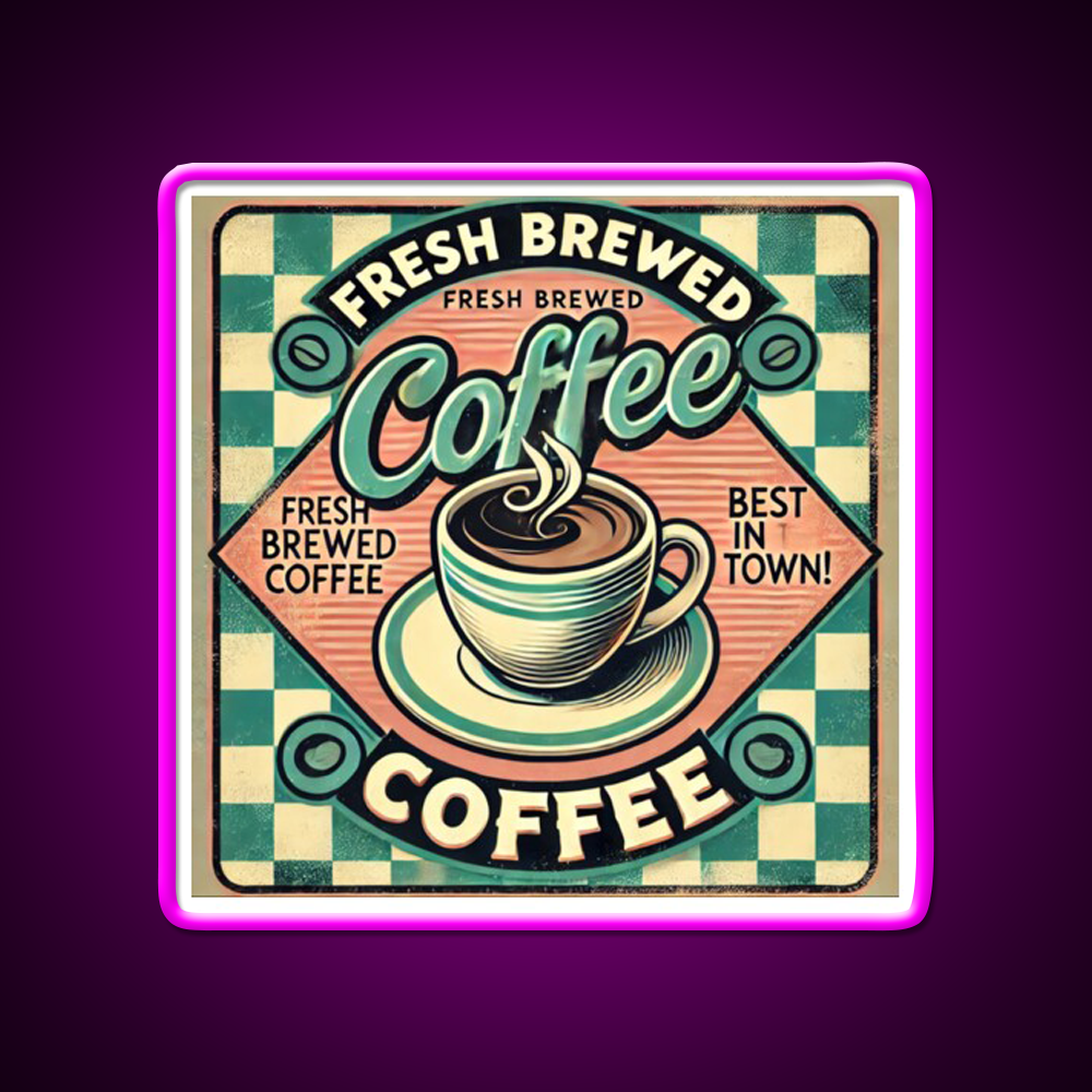 Brewed To Perfection Cafe Led Neon Sign Espresso Bar Art Rgb Color