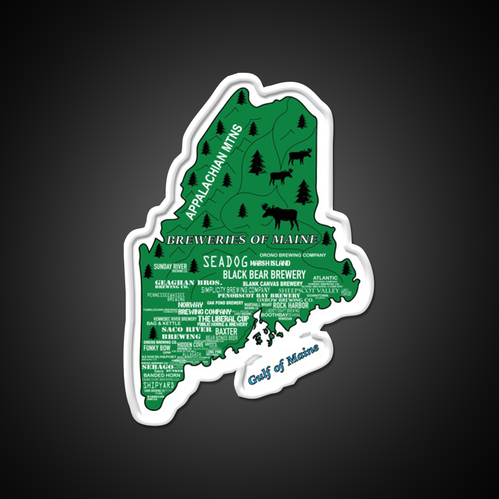 Breweries Of Maine Green Beer Bar Decor Led Neon Sign Rgb Color - LED neon sign view 11