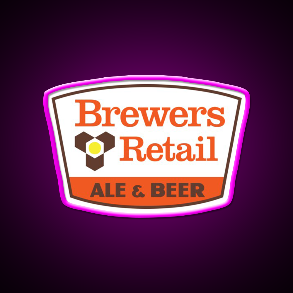 Brewers Retail Beer Bar Decor Led Neon Sign Rgb Color - Neon sign mounted on wall in room