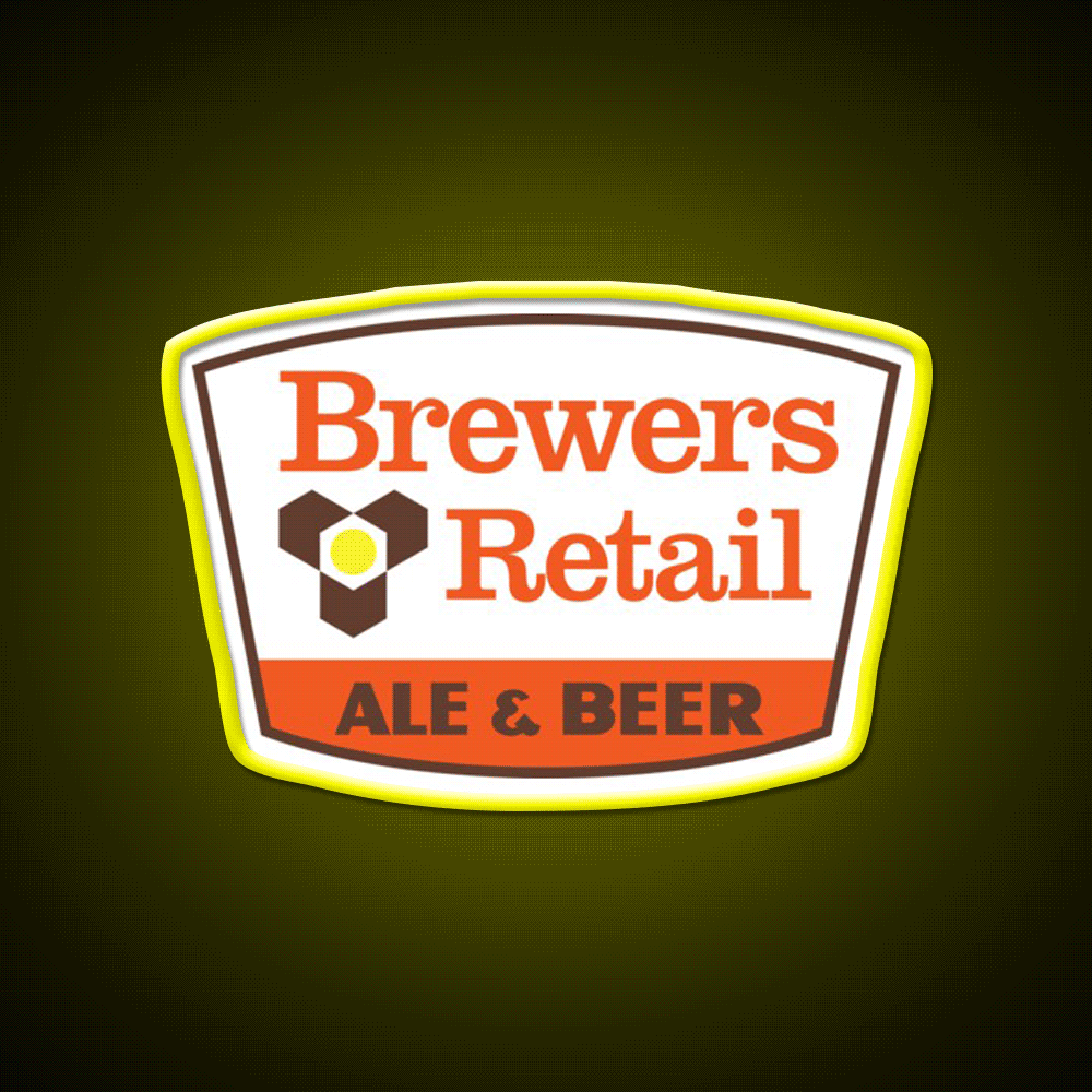 Brewers Retail Beer Bar Decor Led Neon Sign Rgb Color - Custom LED neon sign front view