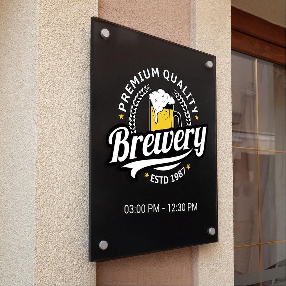 Brewery Premium Quality Shop Acrylic Business Logo Sign - Shineneon