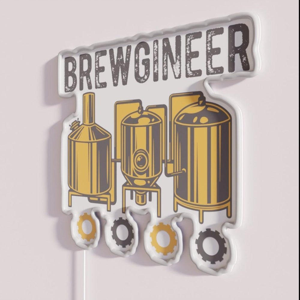 Brewgineer Craft Beer Homebrewer Rgb Led Neon Sign - Shineneon