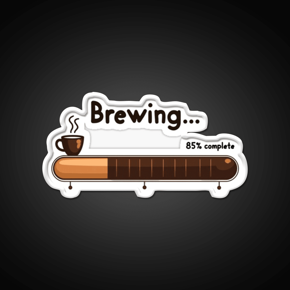 Brewing 85 Persent Complete Cafe Led Neon Sign Espresso Bar Art Rgb Color - Shineneon