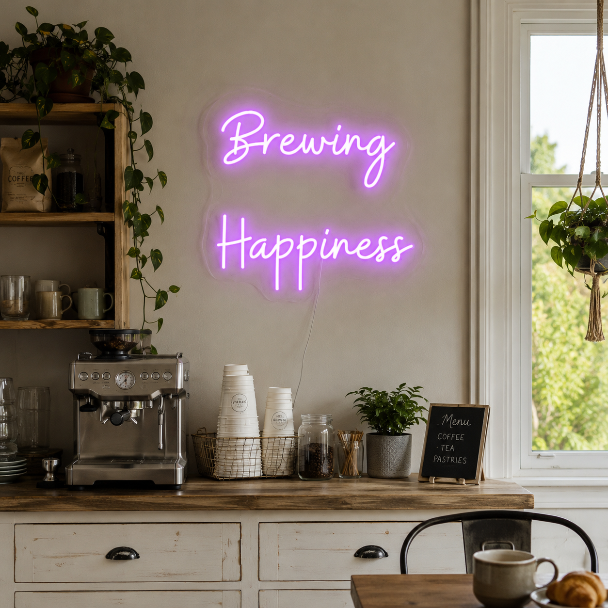 Brewing Happiness LED Neon Sign - 03 Real Lifestyle Scene