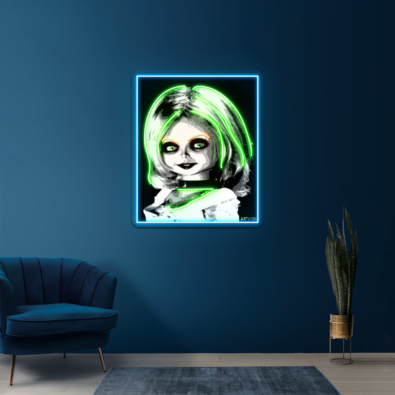 Bride Of Chucky Artwork Led Neon Sign | Shineneon
