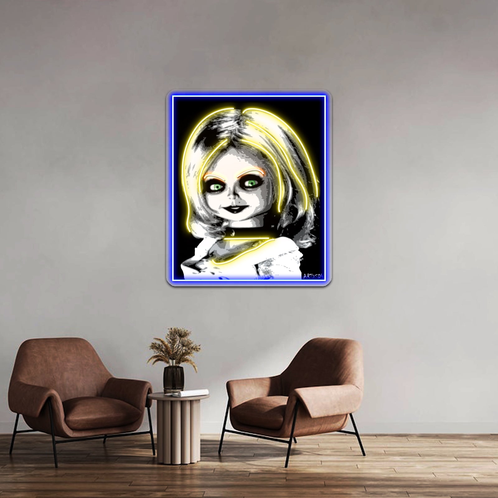 Bride Of Chucky Artwork Led Neon Sign | Shineneon