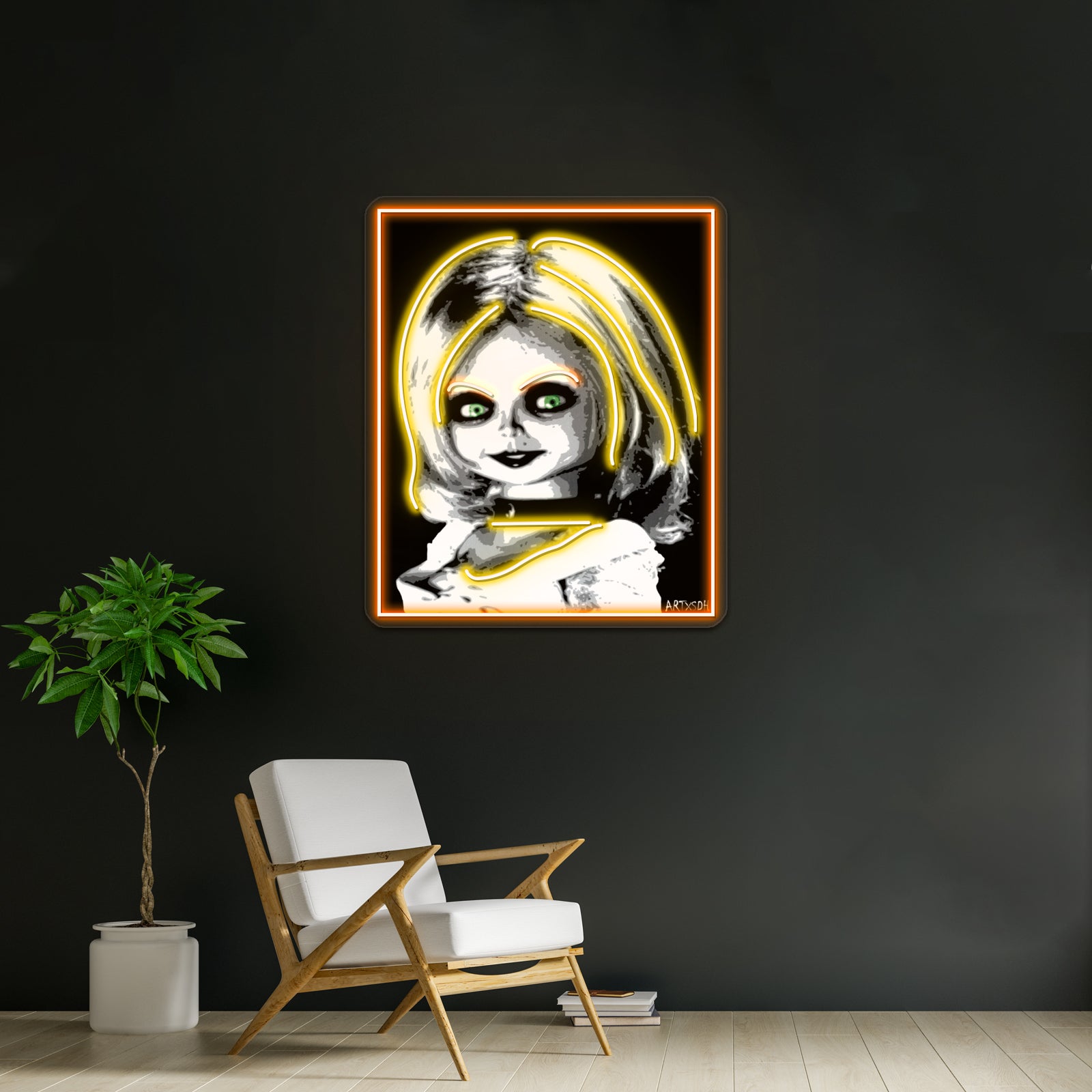 Bride Of Chucky Artwork Led Neon Sign | Shineneon